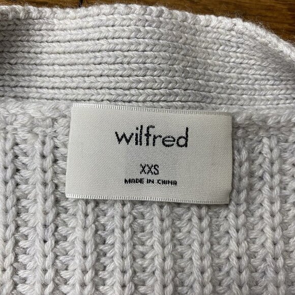 Aritzia Wilfred Calmont Sweater 100% Merino Wool Grey Ribbed Boatneck - Picture 4 of 12